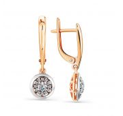 2000089 Серьги золотые с фианитами (Au 585)