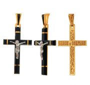 80207Агат Подвеска крест (Au 585)