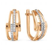 т14202Б518 Серьги из золота бренд Karatov (Au 585)