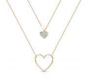 604-5100-5,46 Колье сердце с бриллиантами бренд Лето (Au 585)