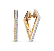 438-2100-4,38 Серьги с бриллиантами бренд Лето (Au 585)