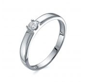 4039-11001-1,79 Кольцо помолвочное из белого золота с бриллиантом бренд Brilliant Style (Au 585)