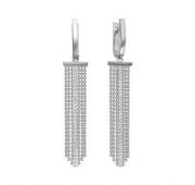 3788-21001-6,24 Серьги из белого золота с бриллиантами бренд Brilliant Style (Au 585)