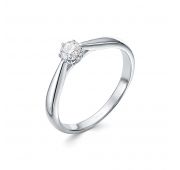 12217-251-00-00 Кольцо из белого золота с бриллиантами бренд Vesna (Au 585)