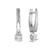 472-2200-4,8 Серьги из белого золота с бриллиантами бренд Лето (Au 585)