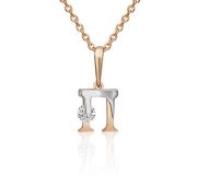 03-3119-П-501-1111-38 Подвеска буква бренд Platina (Au 585)