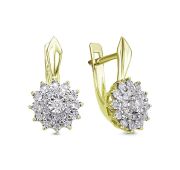 С/255-320-3,46 Серьги с бриллиантами бренд Bellissima (Au 585)