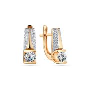 002-0668-0001-011 Серьги с фианитами бренд Carlin (Au 585)