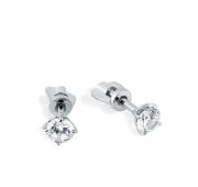 005-0003-0001-031 Серьги пуссеты из белого золота бренд Carlin (Au 585)