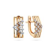 002-0653-0001-011 Серьги с фианитами бренд Carlin (Au 585)