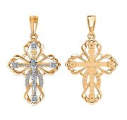 01-418396 Подвеска крест с фианитами бренд Sanis (Au 585)