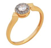 802-02325-10-00-20-00 Кольцо с фианитами (Au 585)