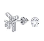 6101591-00775 Серьги пуссеты с фианитами бренд Pokrovsky (Серебро 925)