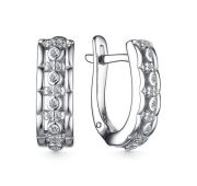 02-3928/00КЦ-00 Серьги с фианитами бренд Алькор (Серебро 925)