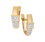 20286 Серьги золотые с фианитами (Au 585)