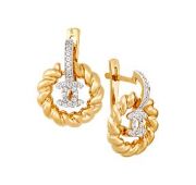 22114 Серьги золотые с фианитами (Au 585)