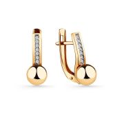 002-0638-0001-011 Серьги с фианитами бренд Carlin (Au 585)