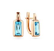 02-3-451-1300-010 Серьги с топазом (Au 585)