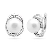 635658 Серьги с жемчугом (Серебро 925)
