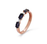 11-01804-21300-1,78 Кольцо с иолитом и бриллиантами бренд Kabarovsky (Au 585)