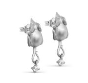 12-487-7900 Серьги пуссеты мышь с фианитами бренд Kabarovsky (Серебро 925)