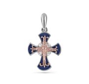 3-120-1007-1,26 Подвеска крест с бриллиантами бренд Kabarovsky (Серебро 925)