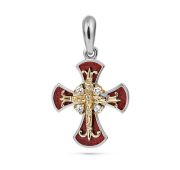 3-120-1018-1,28 Подвеска крест с бриллиантами бренд Kabarovsky (Серебро 925)