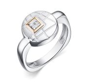 01-4029/000Б-00-3,75 Кольцо с бриллиантом бренд Алькор (Серебро 925)