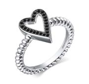 01-3961/0КЦ1-17 Кольцо сердце бренд Алькор (Серебро 925)