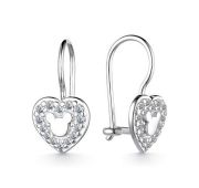 02-3367/00КЦ-00 Серьги с фианитами бренд Алькор (Серебро 925)