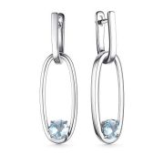 02-3639/00ТБ-00 Серьги с топазами бренд Алькор (Серебро 925)