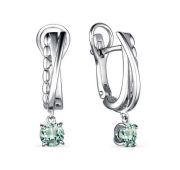 02-1959/000П-00 Серьги с празиолитом бренд Алькор (Серебро 925)