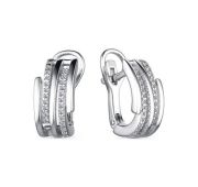 02-2157/00КЦ-00 Серьги с фианитами бренд Алькор (Серебро 925)