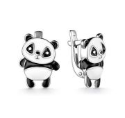 02-3359/ЭМ22-00 Серьги детские мишки бренд Алькор (Серебро 925)