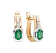 936-2101-4,52 Серьги с изумрудами бренд Лето (Au 585)