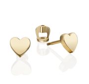 02-4515-00-000-1130-02 Серьги пуссеты сердце бренд Platina (Au 585)