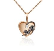 03-3023-01-401-1110-48 Подвеска сердце бренд Platina (Au 585)