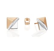 02-5130-00-401-1111 Серьги пуссеты с фианитами бренд Platina (Au 585)