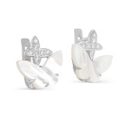 12-773-6200 Серьги бабочки с перламутром бренд Kabarovsky (Серебро 925)
