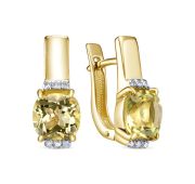 12-21875-12100-4,58 Серьги с кварцем бренд Kabarovsky (Au 585)