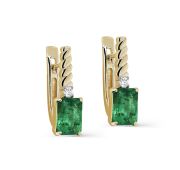 12-21579-1200-3,28 Серьги с изумрудом бренд Kabarovsky (Au 585)