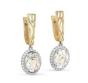 12-21729-21100-5,96 Серьги с празиолитом бренд Kabarovsky (Au 585)