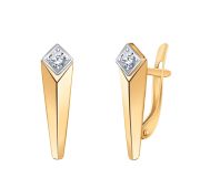 21233 Серьги с фианитами (Au 585)