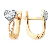 1200214587л Серьги детские сердце (Au 585)