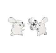 12-79-0000-12024 Серьги пуссеты заяц (Серебро 925)