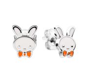 12-79-0000-12018 Серьги пуссеты заяц (Серебро 925)