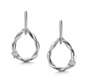 02-4162/000Б-00-3,03 Серьги пуссеты с бриллиантами бренд Алькор (Серебро 925)