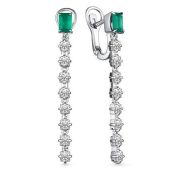 02-3499/00АГ-00 Серьги с агатом бренд Алькор (Серебро 925)