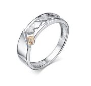 01-4337/000Б-00-2,53 Кольцо с бриллиантом бренд Алькор (Серебро 925)