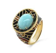 11-516-20101 Кольцо с амазонитом бренд Kabarovsky (Серебро 925)